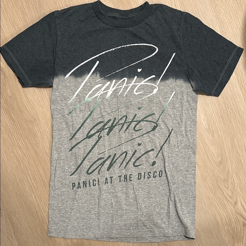 Hot Topic Black and Gray Panic! At The Disco Tee
